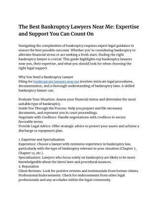 bankruptcies lawyers near me