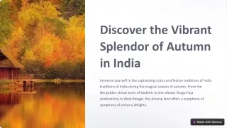 discover the vibrant splendor of autumn in india