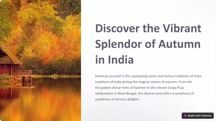 discover the vibrant splendor of autumn in india