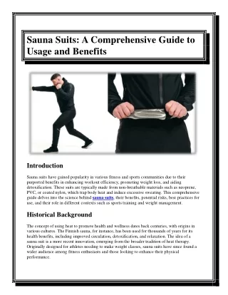 Sauna Suits A Comprehensive Guide to Usage and Benefits