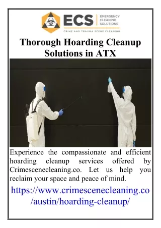 Thorough Hoarding Cleanup Solutions in ATX