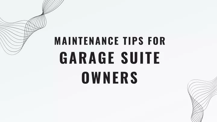 maintenance tips for