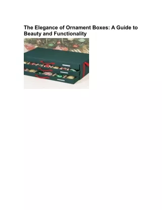 the elegance of ornament boxes a guide to beauty