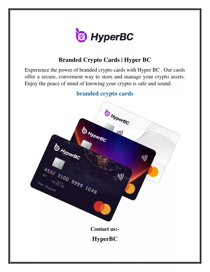 branded crypto cards hyper bc