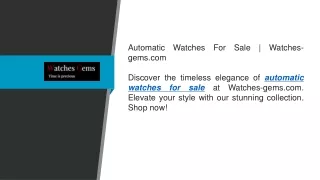 Automatic Watches For Sale  Watches-gems.com