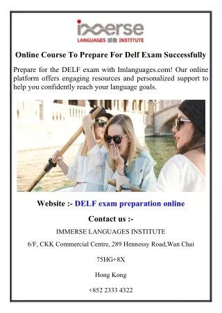 online course to prepare for delf exam