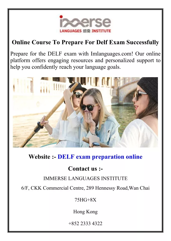 online course to prepare for delf exam