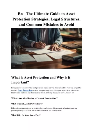 Asset Protection