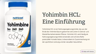 yohimbin hcl eine einf hrung