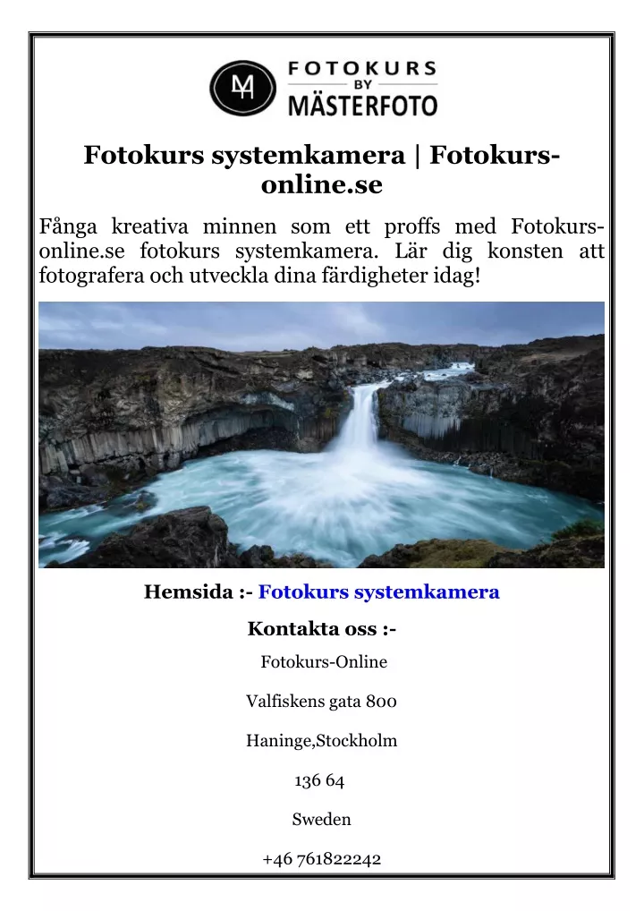 fotokurs systemkamera fotokurs online se