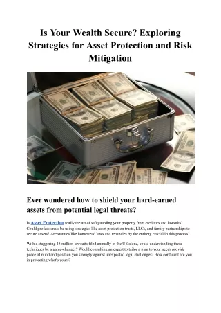 Asset Protection and Risk Mitigation