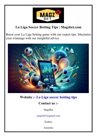 La Liga Soccer Betting Tips   Magzbet.com