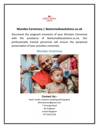 Mundan Ceremony | Ikonicmediasolutions.co.uk