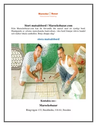 Stort matsalsbord | Marockobazar.com
