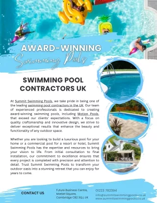 Swimming Pool Contractors UK