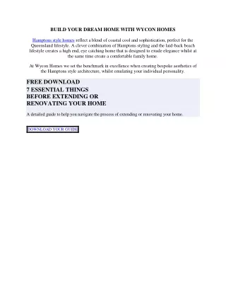 Luxury Home builder  Coastal style builder - Wycon Homes