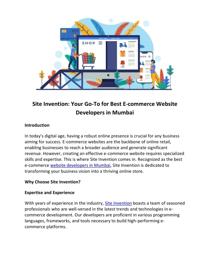 site invention your go to for best e commerce