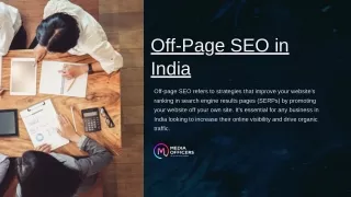 Top-Rated Off Page SEO Company in India by MediaOfficers