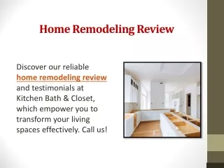 Home Remodeling Review