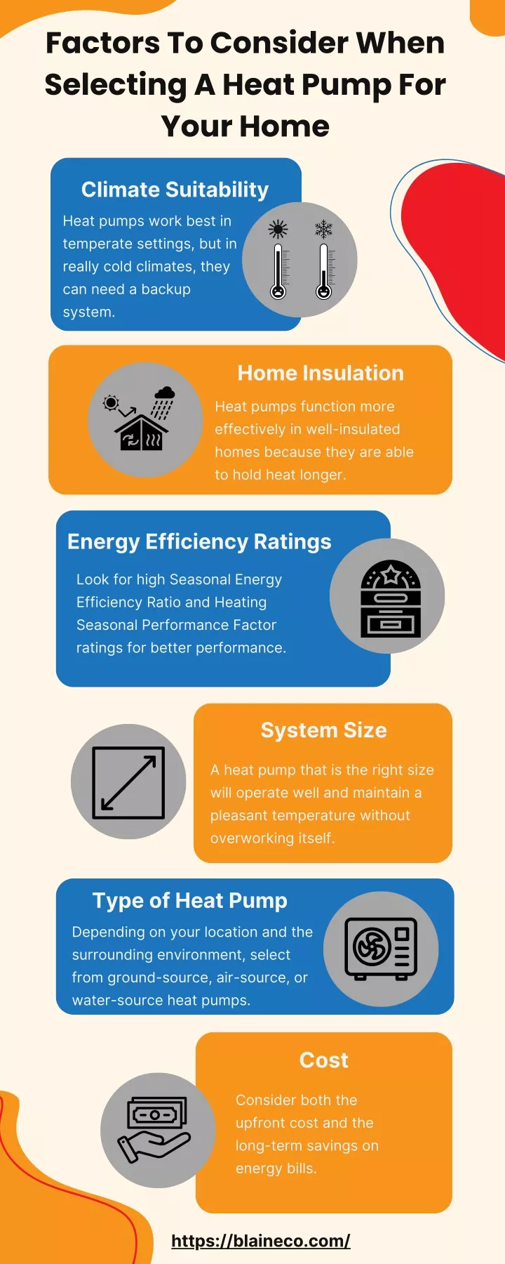 factors to consider when selecting a heat pump