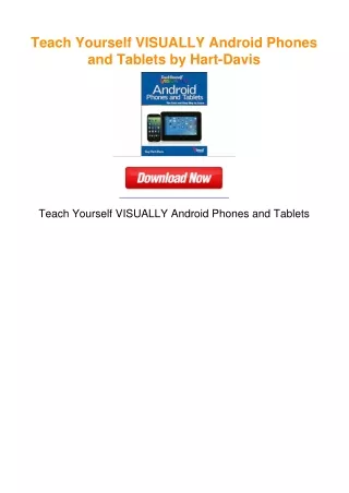 Teach Yourself VISUALLY Android Phones and Tablets by Hart-Davis
