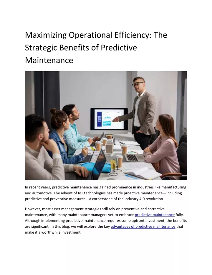 maximizing operational efficiency the strategic