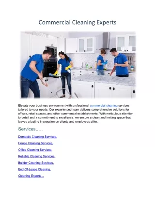 Commercial Cleaning Experts