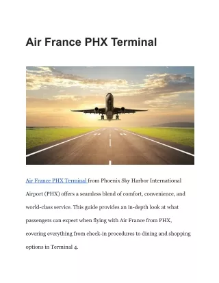 Air France PHX Terminal