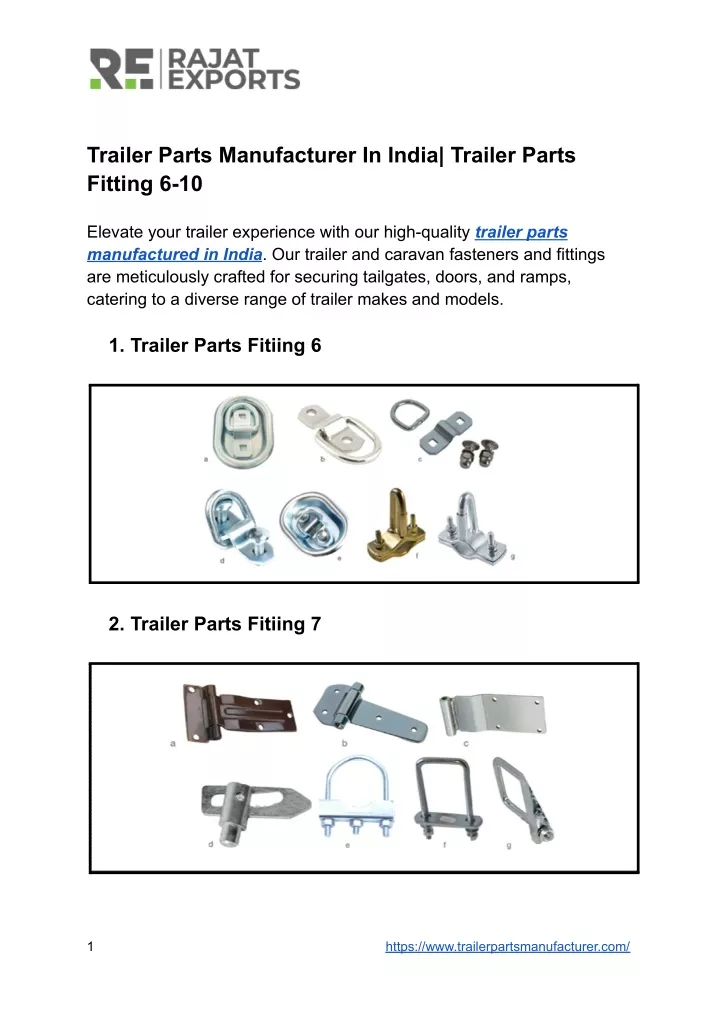 trailer parts manufacturer in india trailer parts