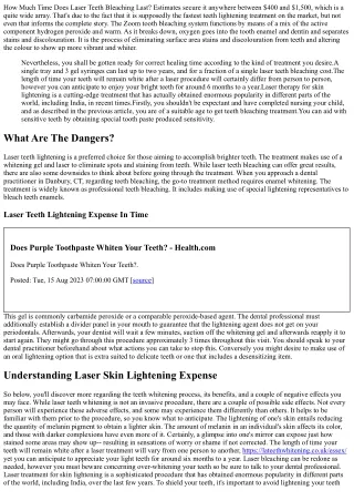 Laser Teeth Whitening: Procedure, Benefits, Prices