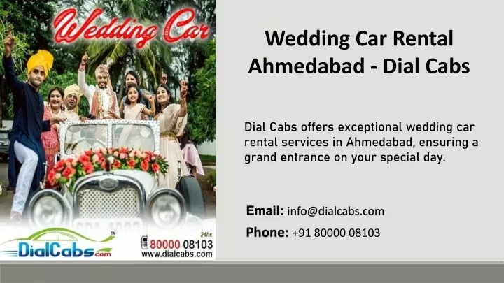 wedding car rental ahmedabad dial cabs