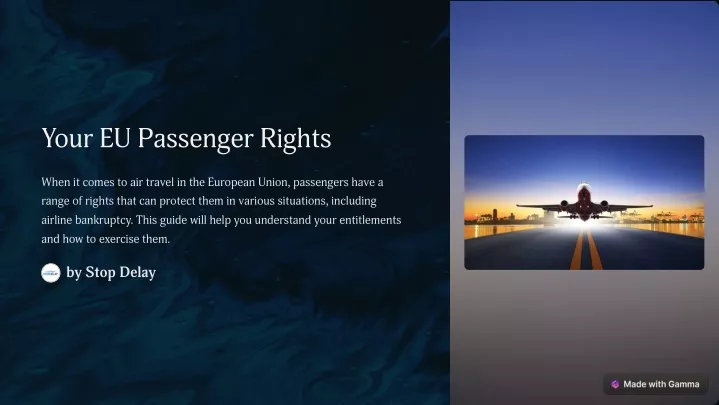 Ppt Eu Flight Rights Know Your Passenger Rights In Case Of Airline