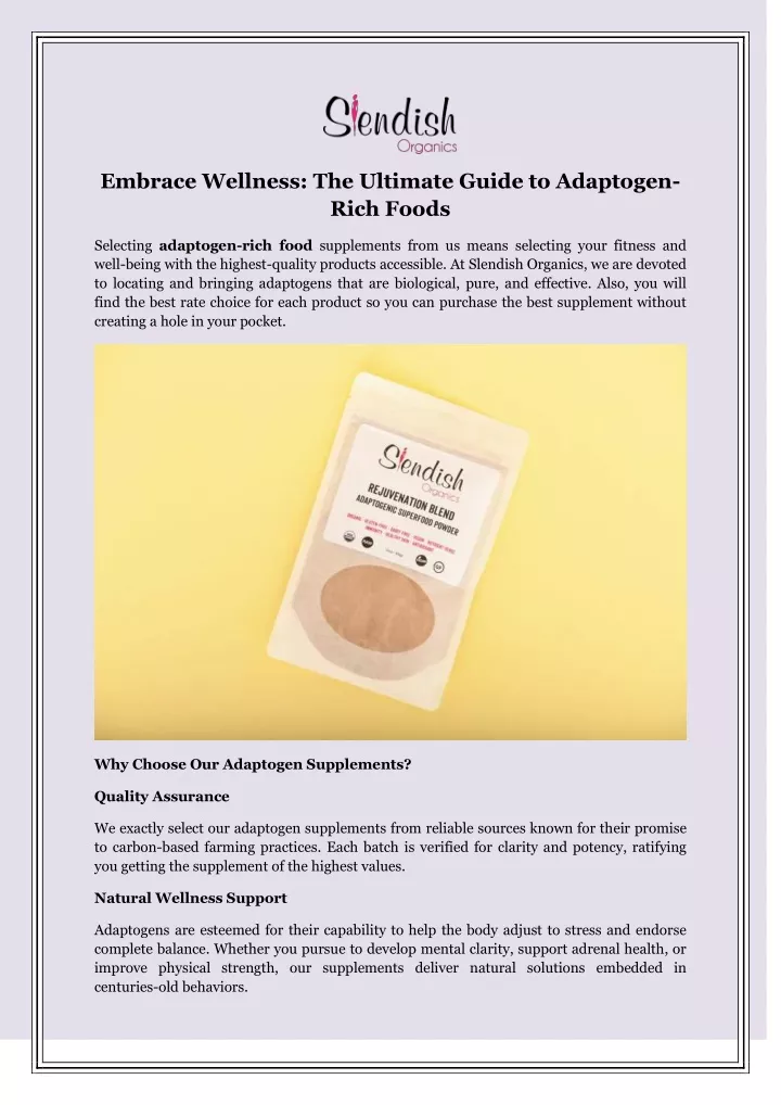 embrace wellness the ultimate guide to adaptogen