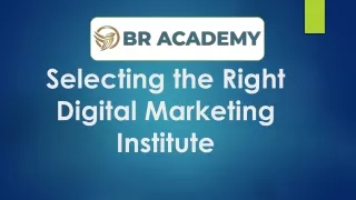 selecting the right digital marketing institute