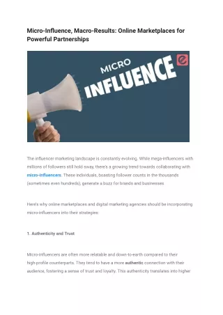 Micro-Influence, Macro-Results_ Online Marketplaces for Powerful Partnerships