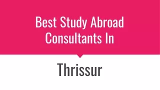 Best Study Abroad Consultants In Thrissur