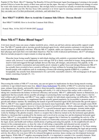 peptide of the week mk 677 opening the benefits