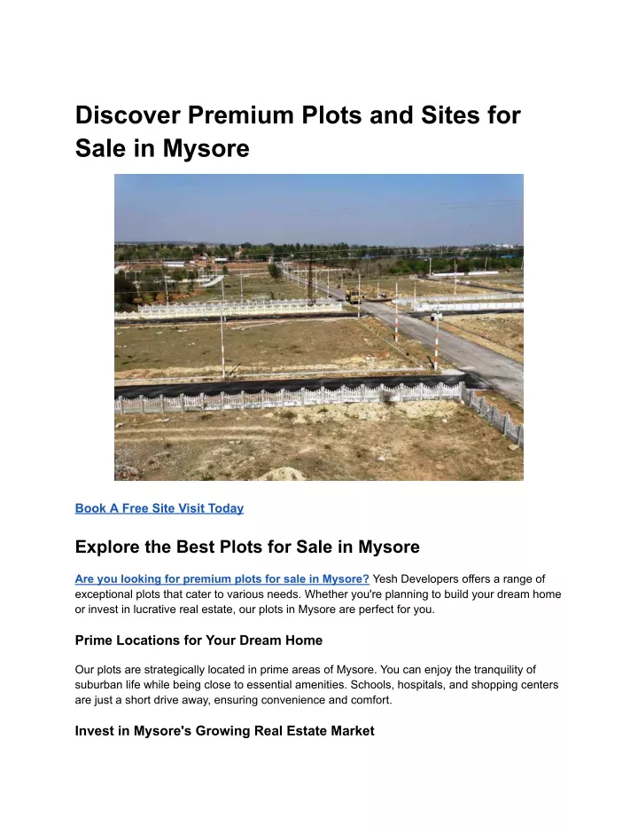 discover premium plots and sites for sale