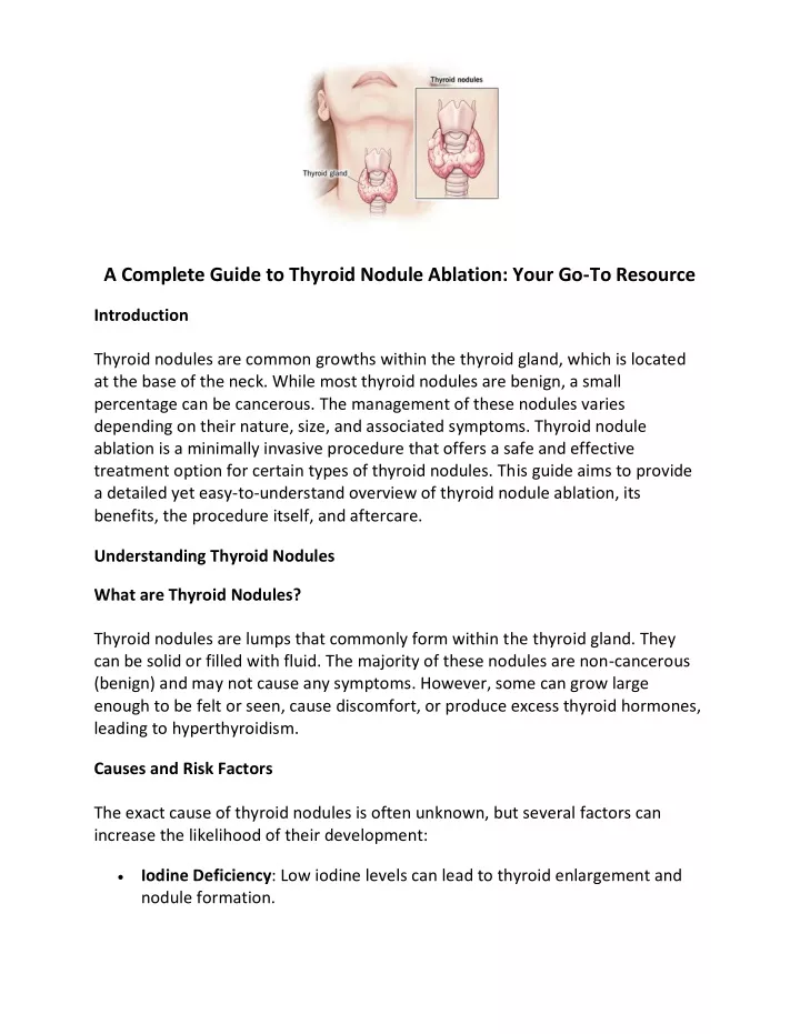 a complete guide to thyroid nodule ablation your