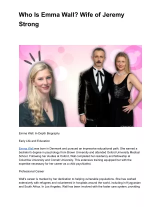who is emma wall wife of jeremy strong