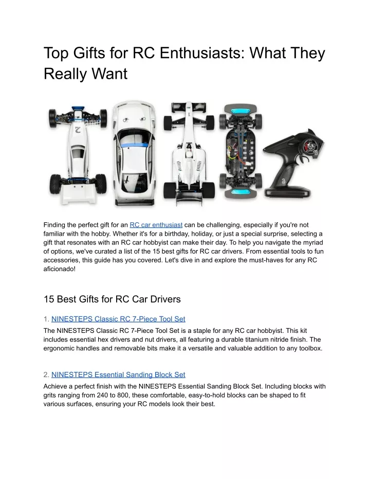 top gifts for rc enthusiasts what they really want