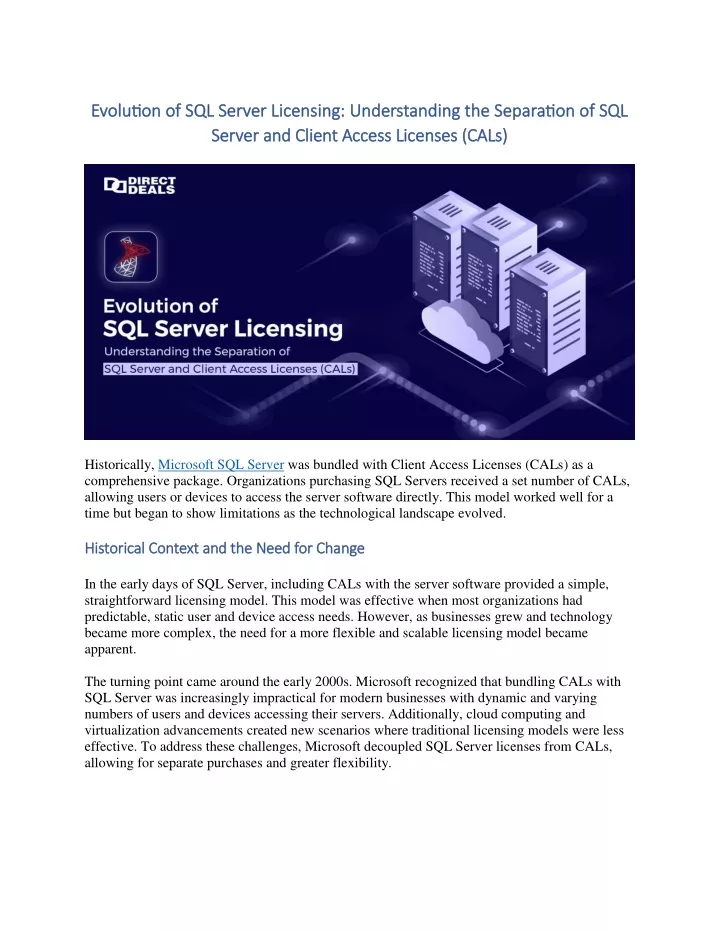 evolution of sql server licensing understanding