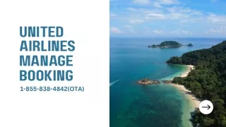 How To Manage Booking In United Airlines
