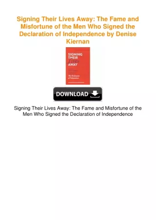 Signing Their Lives Away: The Fame and Misfortune of the Men Who Signed