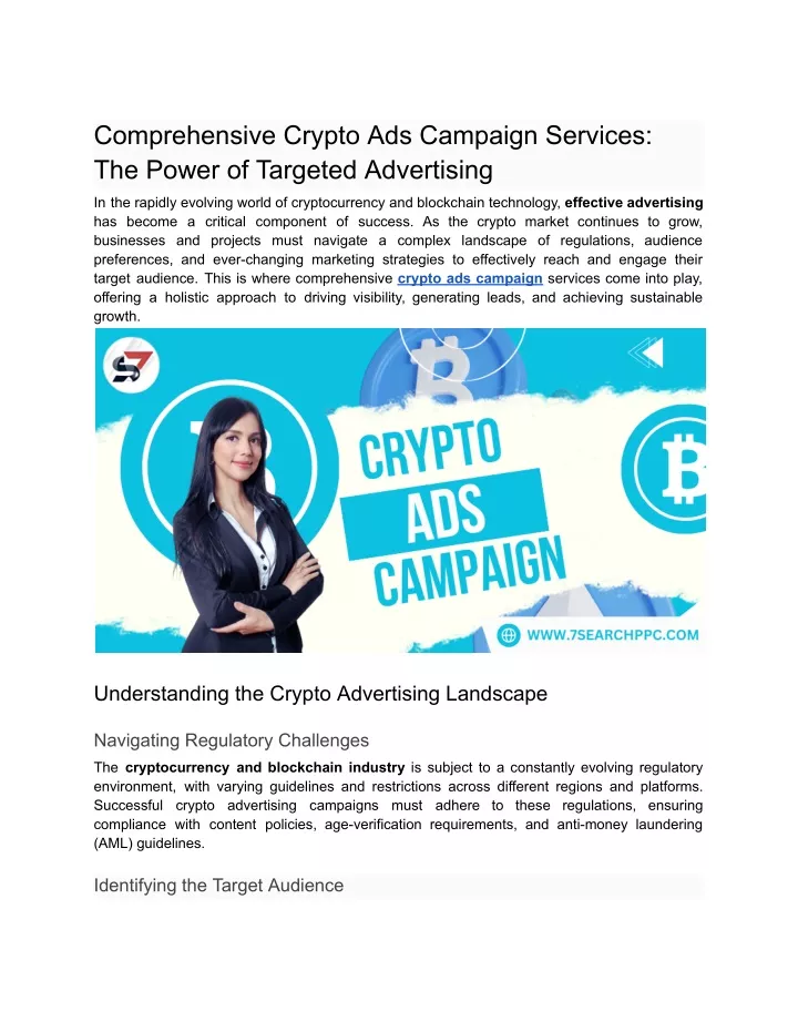 comprehensive crypto ads campaign services