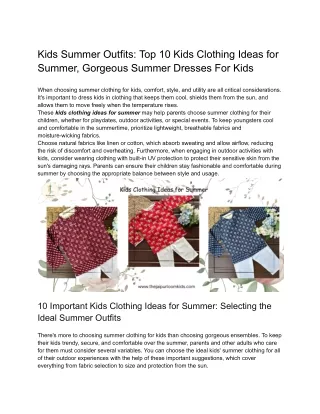 Doc Kids Clothing Ideas For Summer _ TJLK