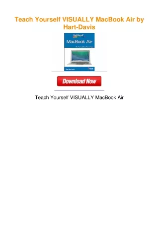Teach Yourself VISUALLY MacBook Air by Hart-Davis