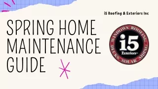 Spring Home Maintenance Guide