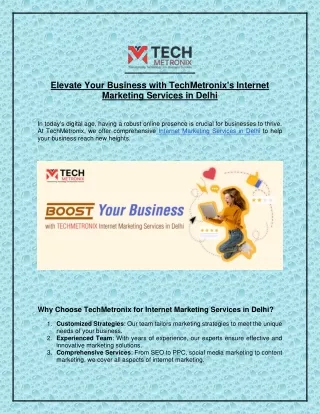 elevate your business with techmetronix