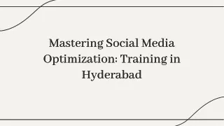 mastering social media optimization training